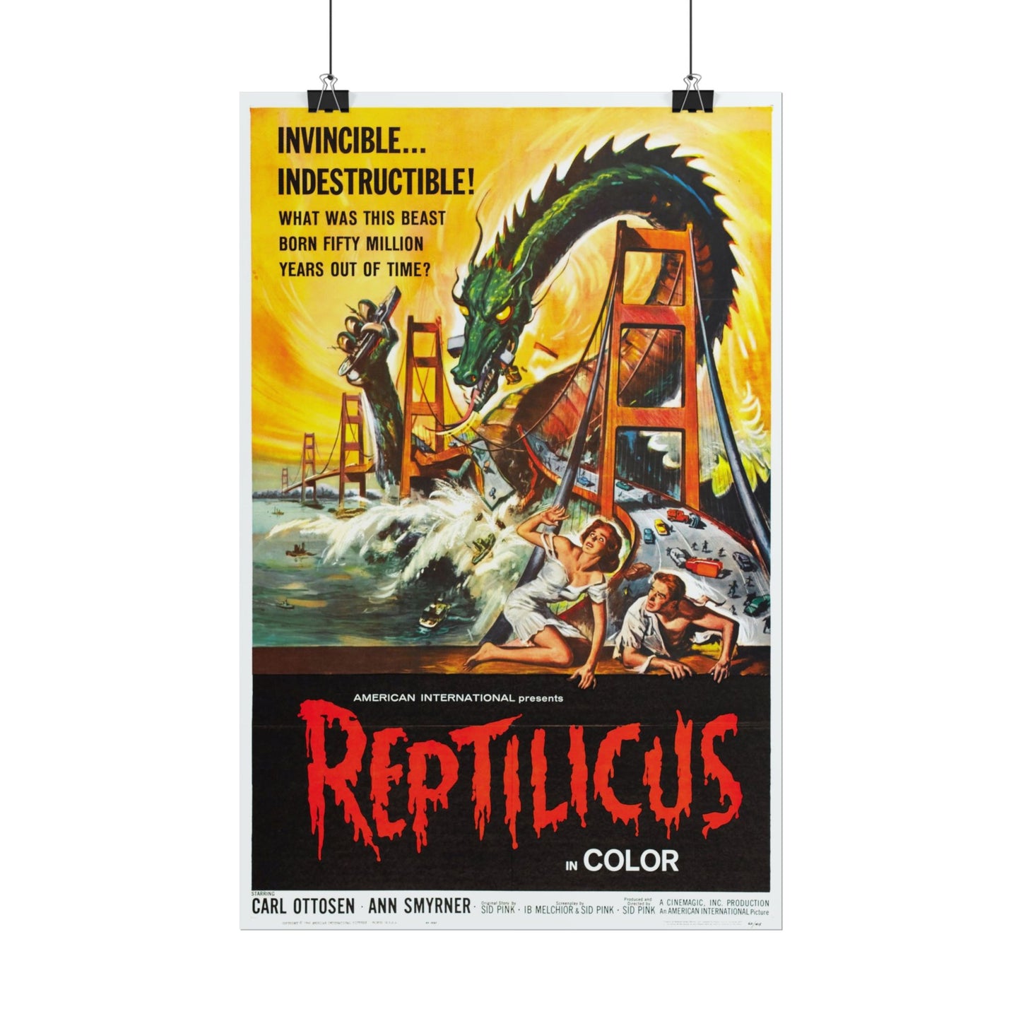 Poster Print - Classic Monster film Reptilicus Movie