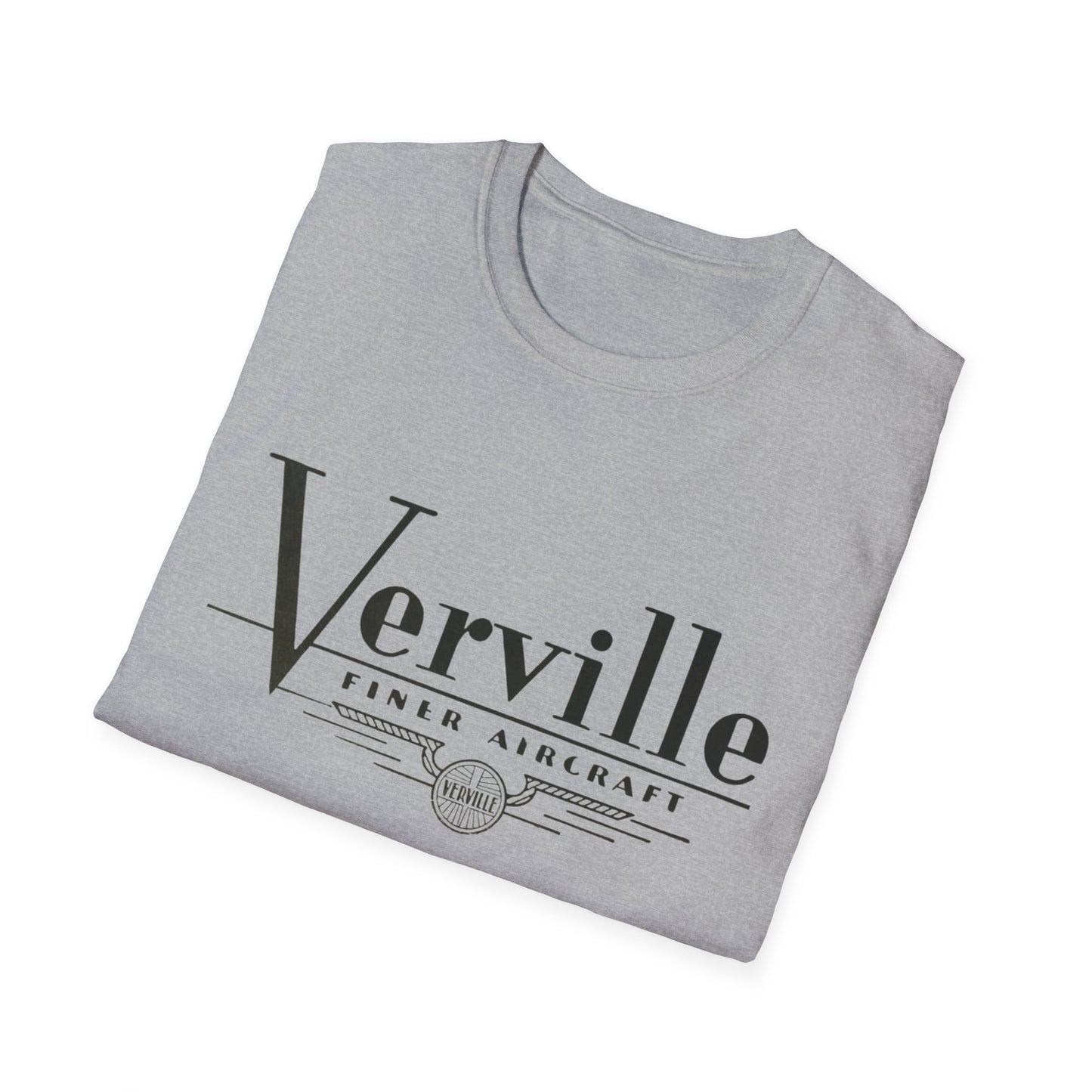 Soar In Style: Vintage Verville Aircraft Logo Tee For Aviation Aficionados