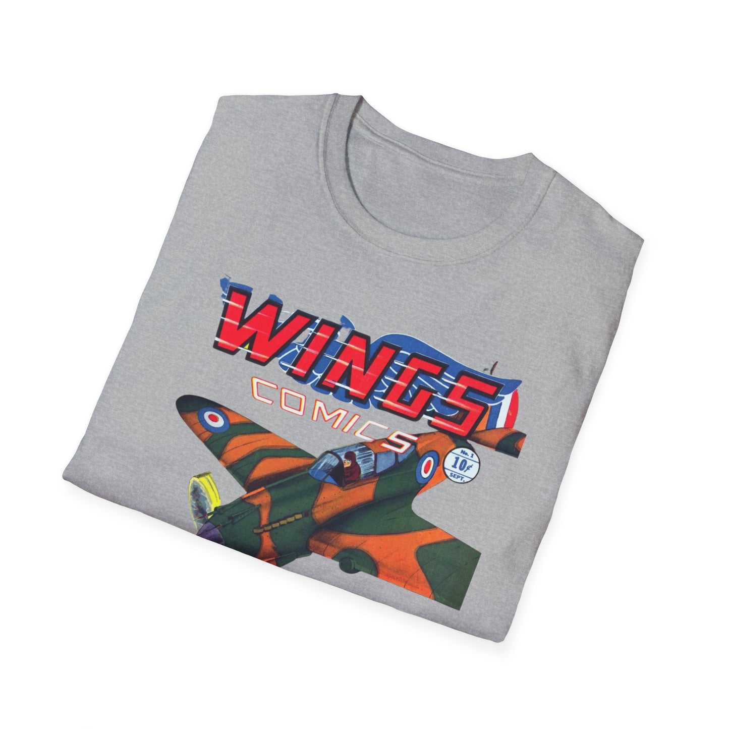 Retro Wings Comics Tee - 100% Cotton Classic Fit T-Shirt for Comic Fans and Vintage Lovers