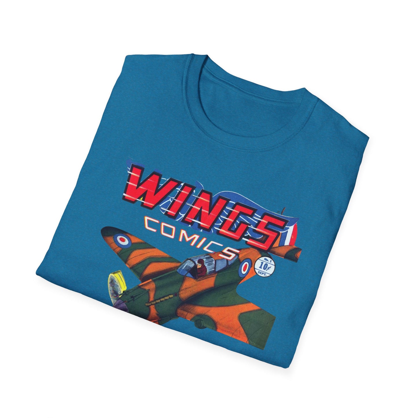 Retro Wings Comics Tee - 100% Cotton Classic Fit T-Shirt for Comic Fans and Vintage Lovers