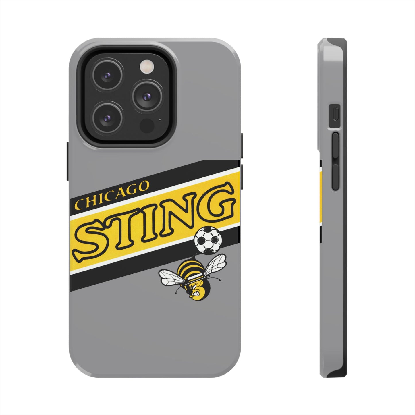 Vintage Chicago Sting Soccer Team Logo Durable Phone Cases - Old School Male 