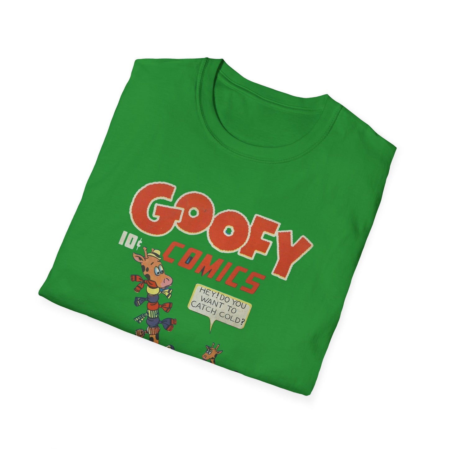 Retro Goofy Comics Giraffe T-Shirt | Unique Comic Book T-Shirts for Quirky Style