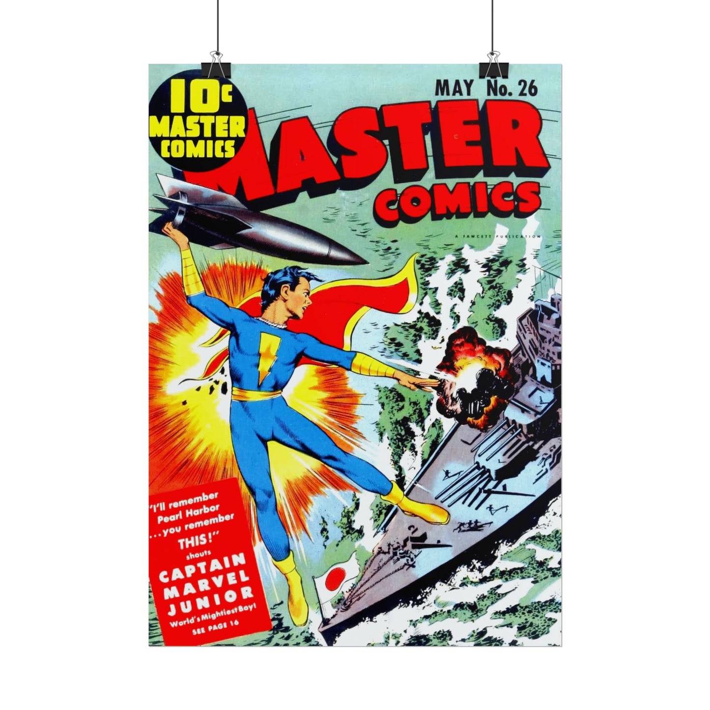 Retro May Number 26 Master Comics Cover Poster Print