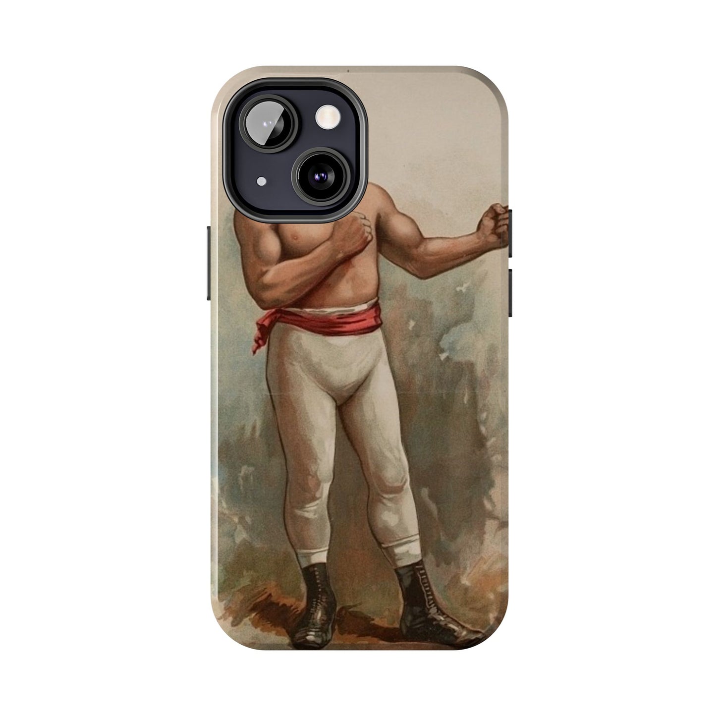 Retro Boxer Graphic Heavy-Duty Phone Cases - Old School Male 