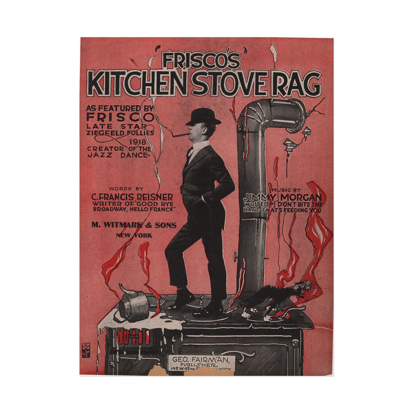 Frisco's Kitchen Stove Rag Rolled Poster - Old School Male 