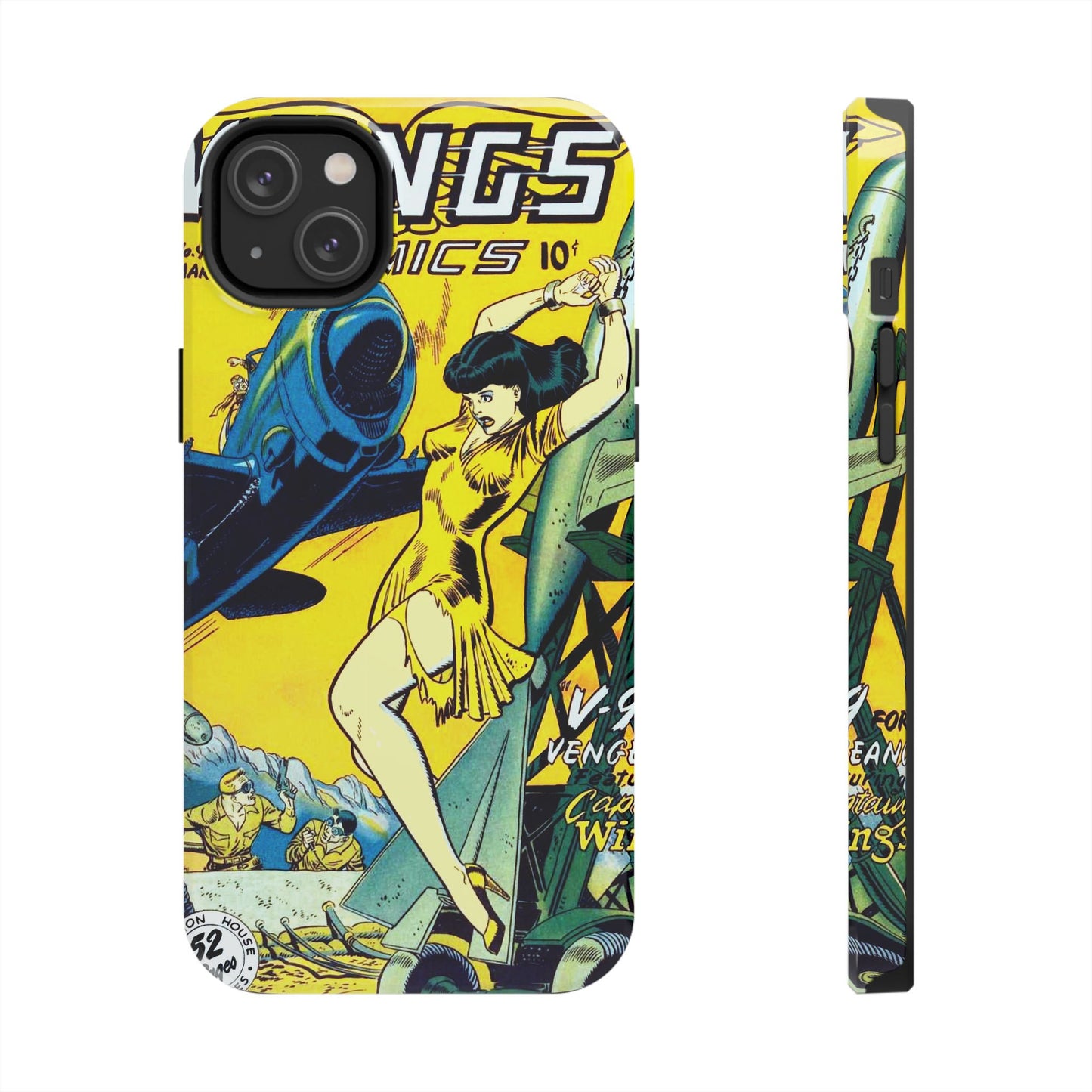 Vintage Comic Book Phone Case - Retro Design Shield - Old School Male 