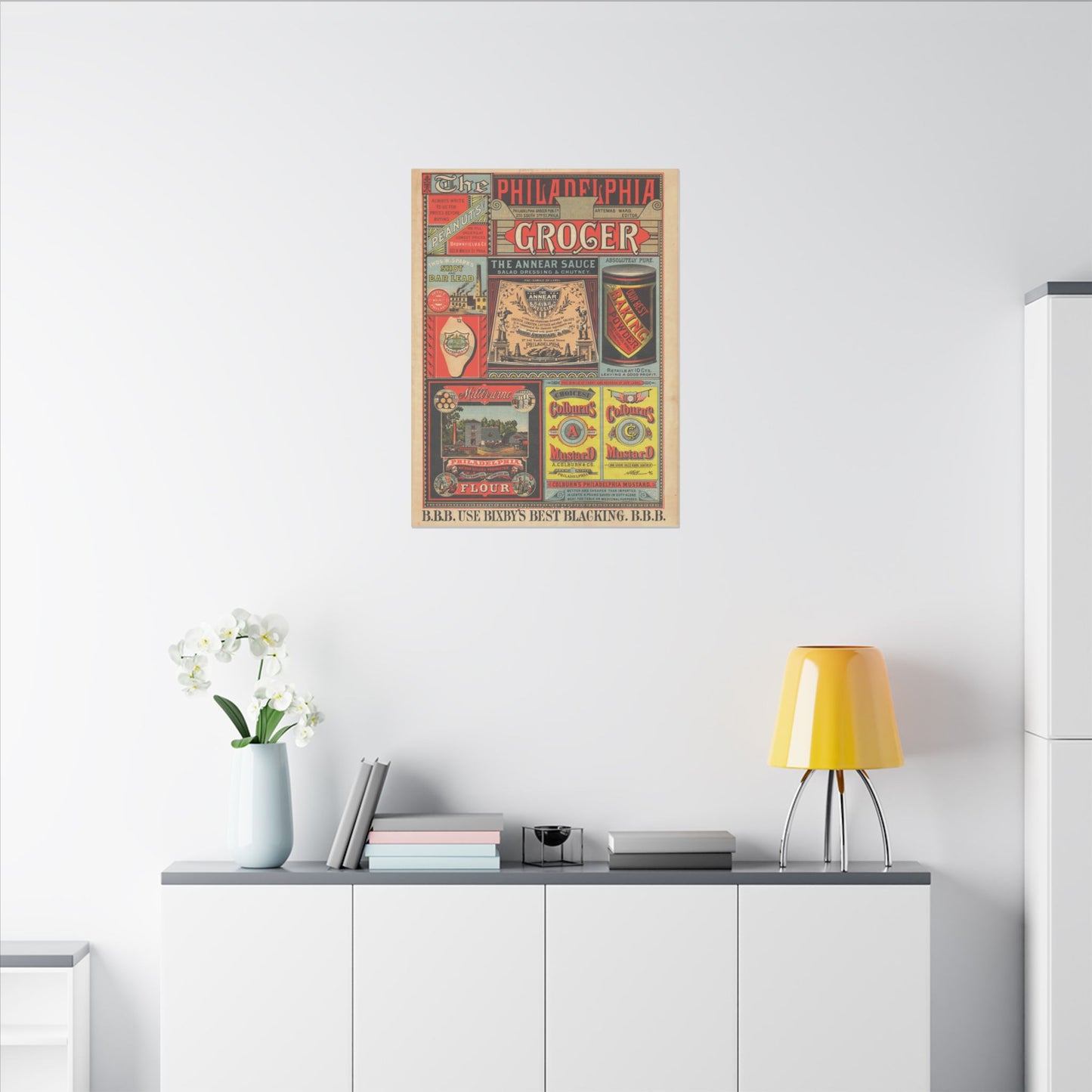 Vintage Grocery Store Canvas Art Print