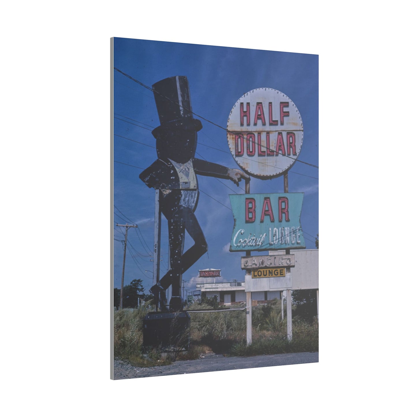 Retro Abandoned Half Dollar Bar Canvas Print