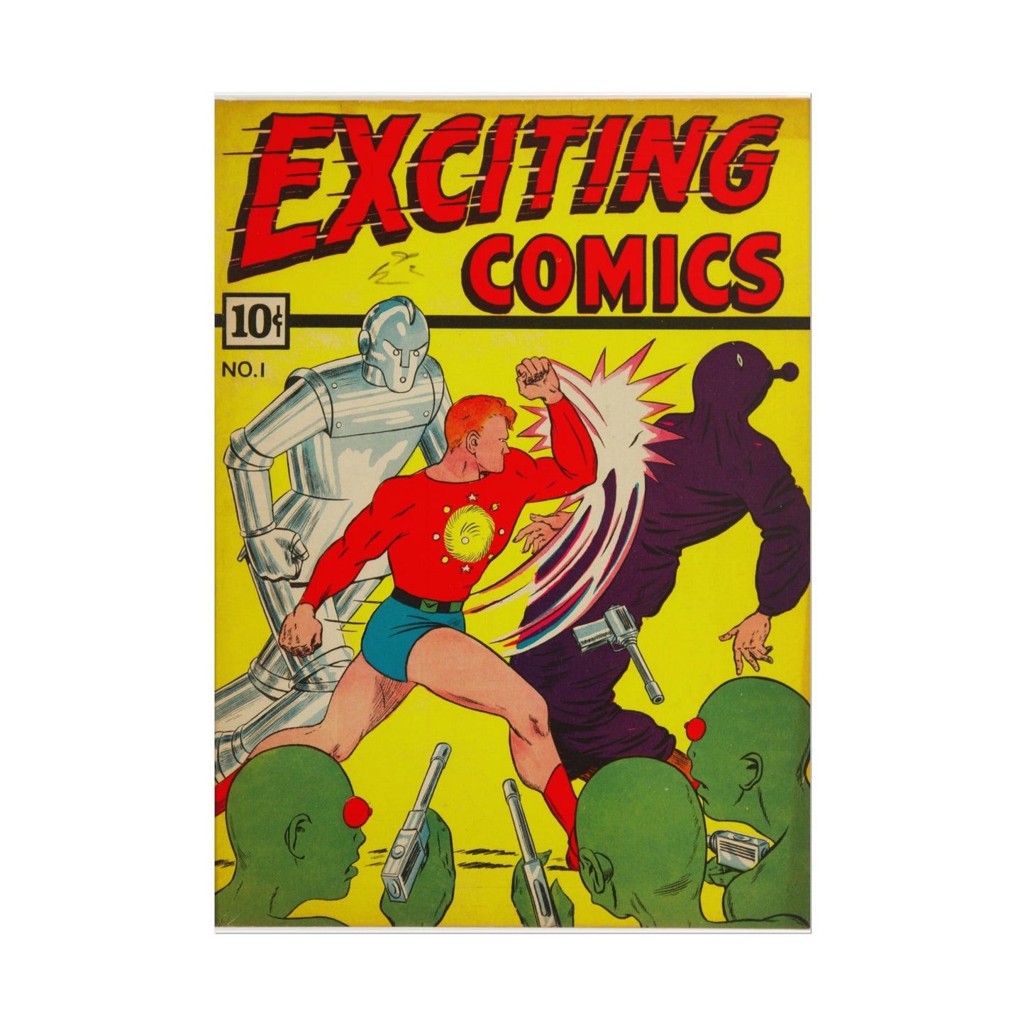 Exciting Comics Rolled Poster Print - Old School Male 