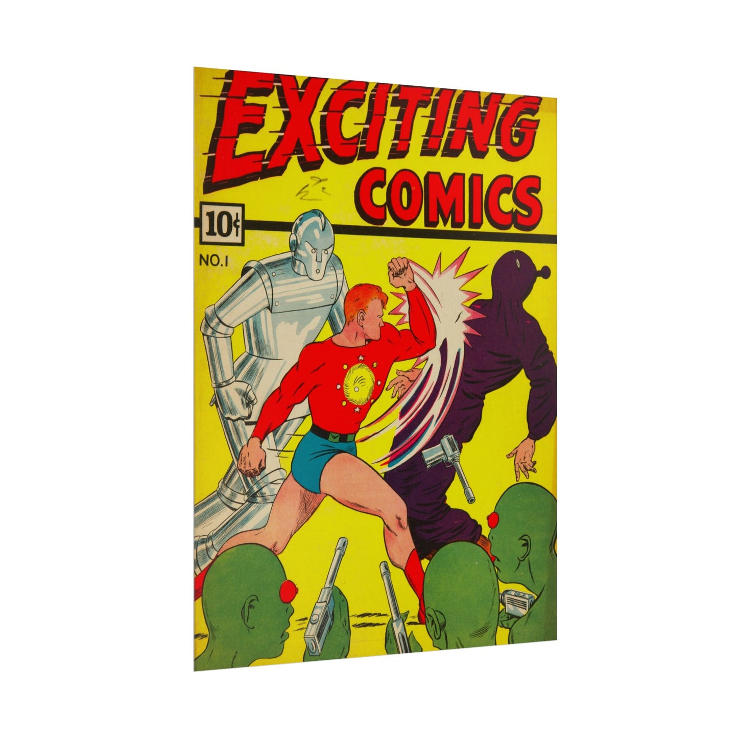 Exciting Comics Rolled Poster Print