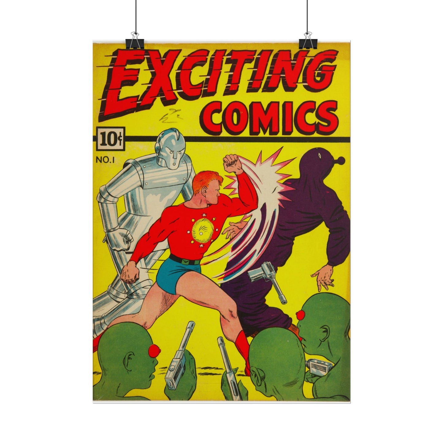 Exciting Comics Rolled Poster Print