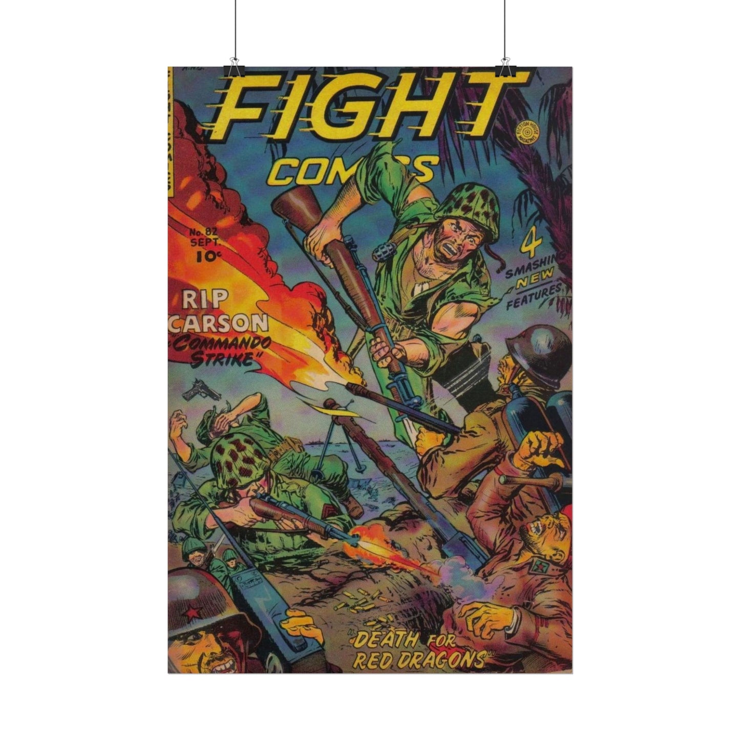 Retro Fight Comics Poster Print