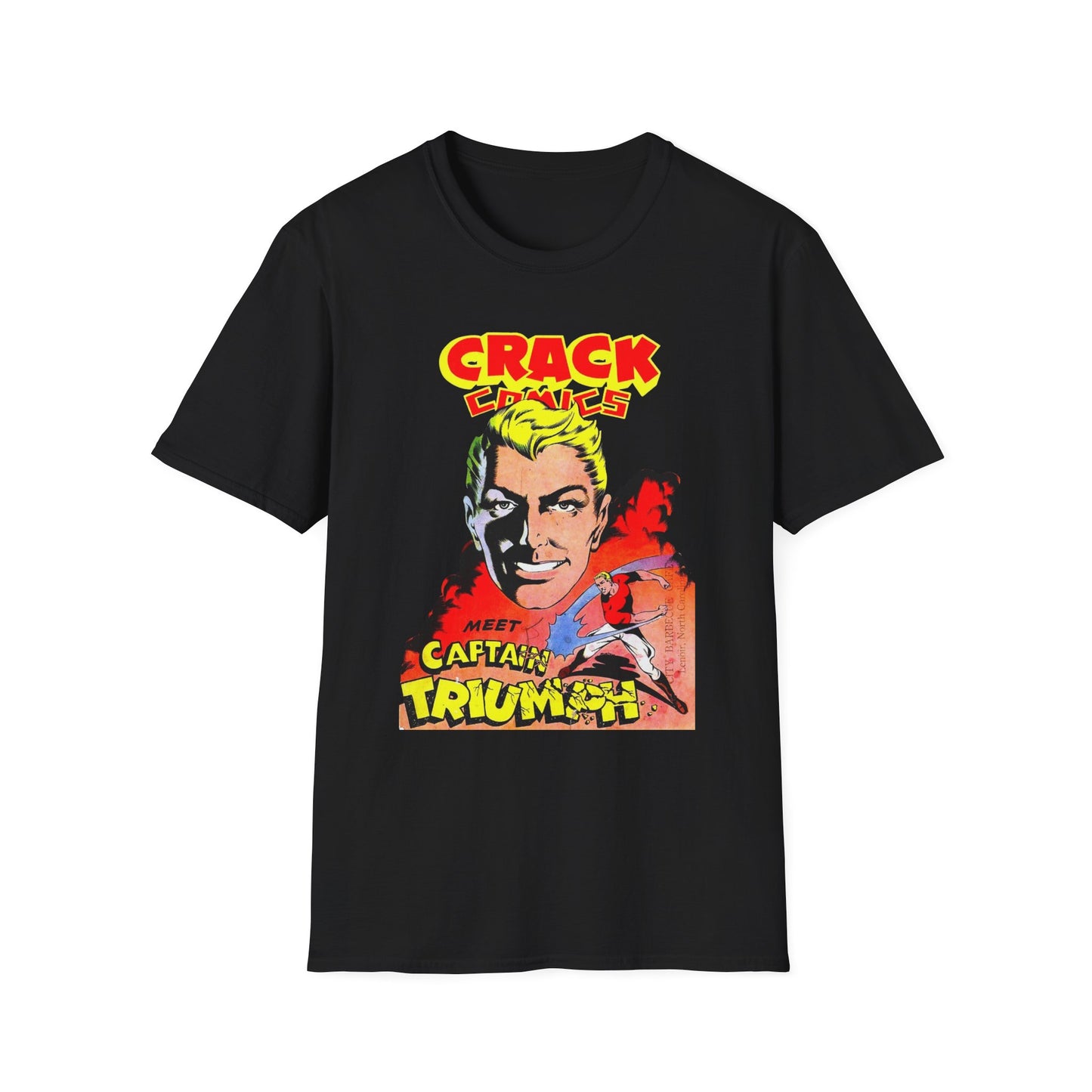 Vintage Comic T-Shirt - Retro Crack Design in Soft 100% Cotton for Comic Fans