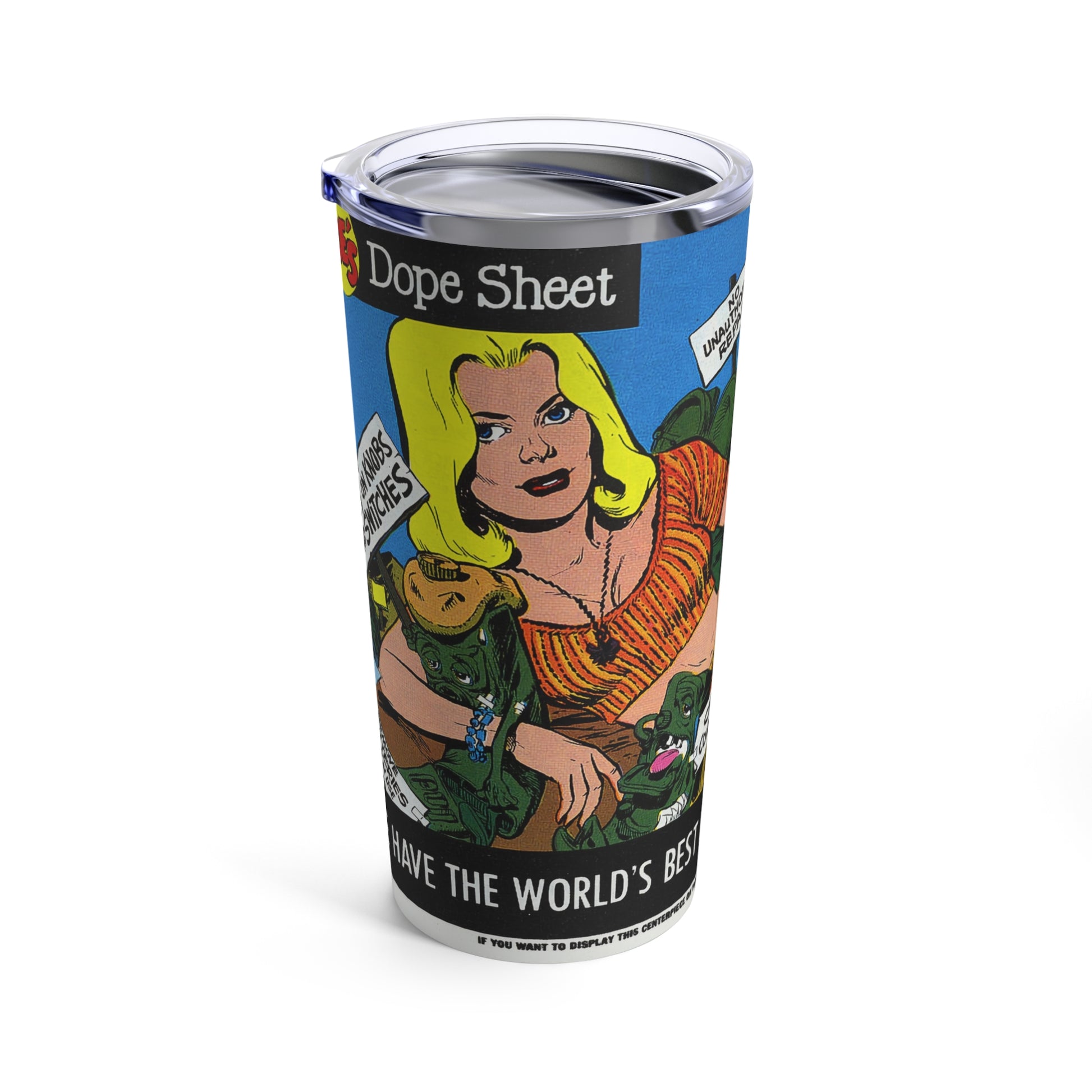 Retro Army Joes Insulated Tumbler Mug - 20oz Dope Sheet - Old School Male 