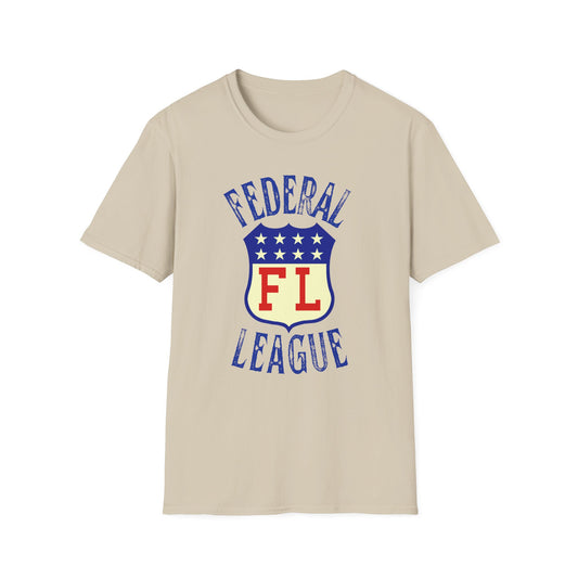 Vintage Federal League Unisex Softstyle T-Shirt - Old School Male 