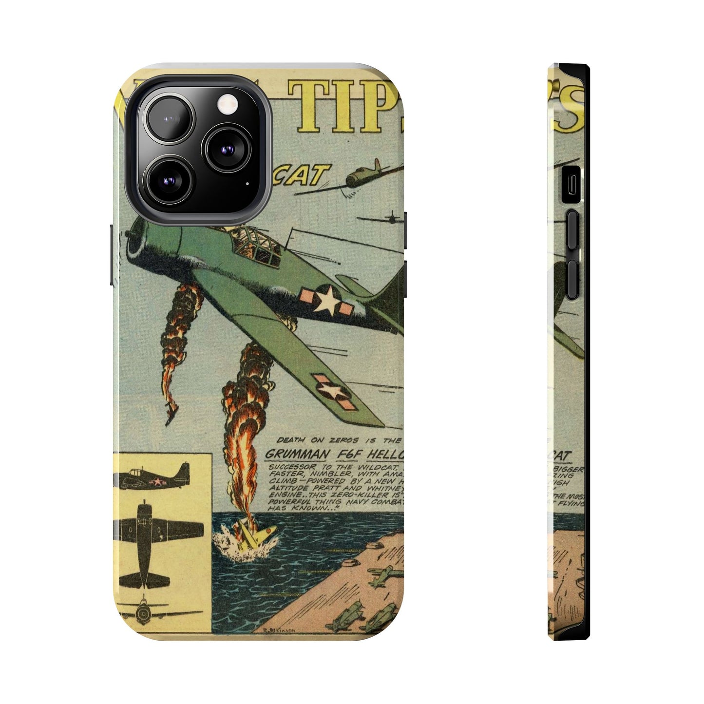 Retro Wings Comic Page Tough Phone Cases - Old School Male 