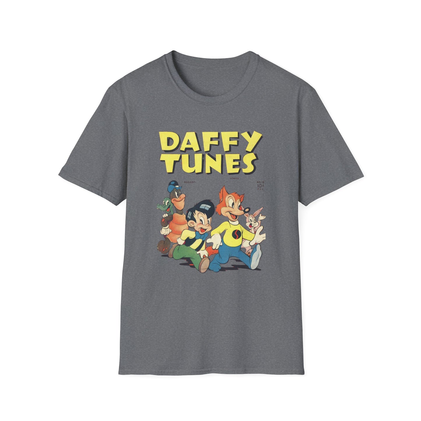 Retro Cartoon T-Shirt: Vintage Daffy Tunes Tee in 100% Cotton for Classic Cartoon Fans