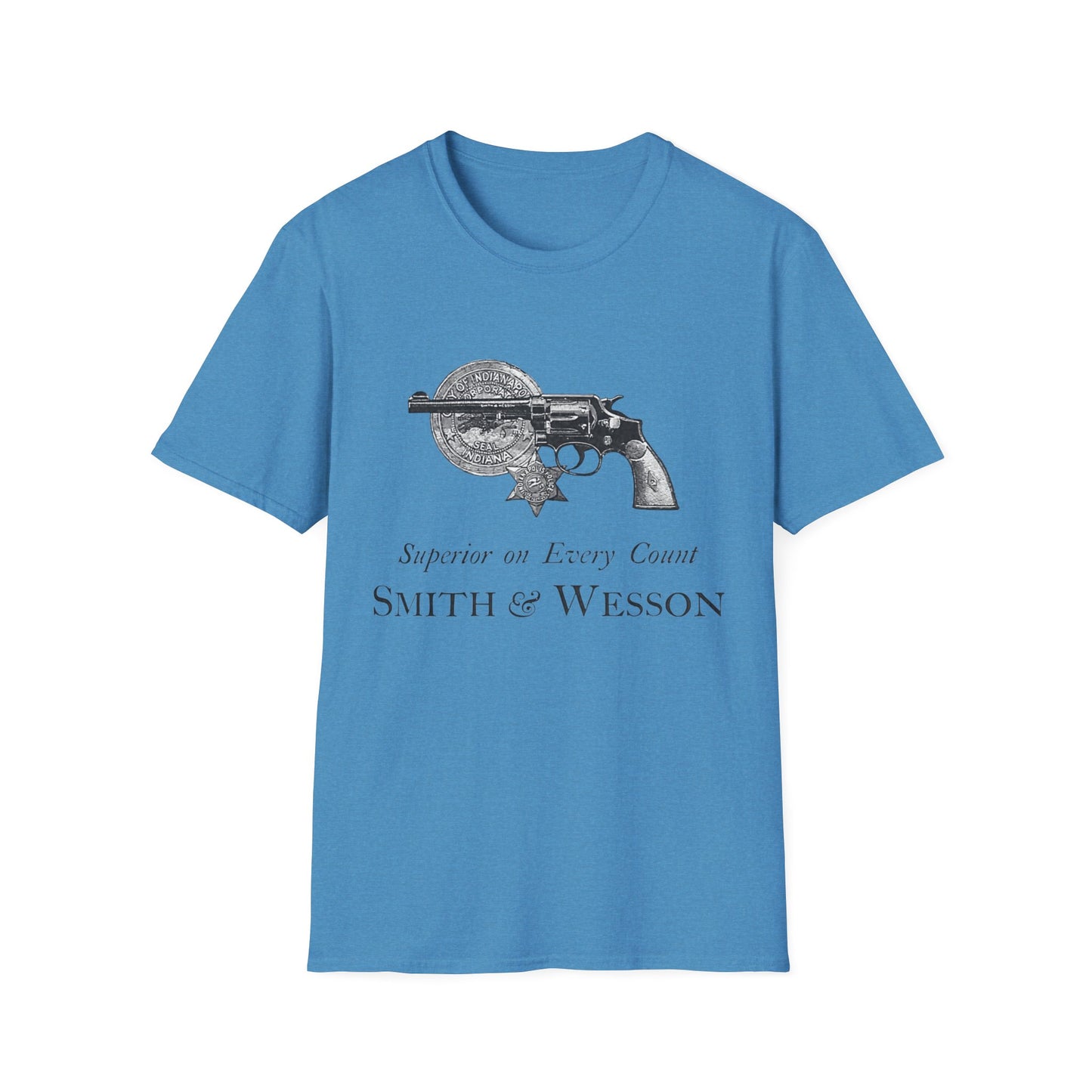 Vintage Smith And Wesson T-Shirt - Classic Ad Tee For Firearm Enthusiasts, Made In USA Cotton