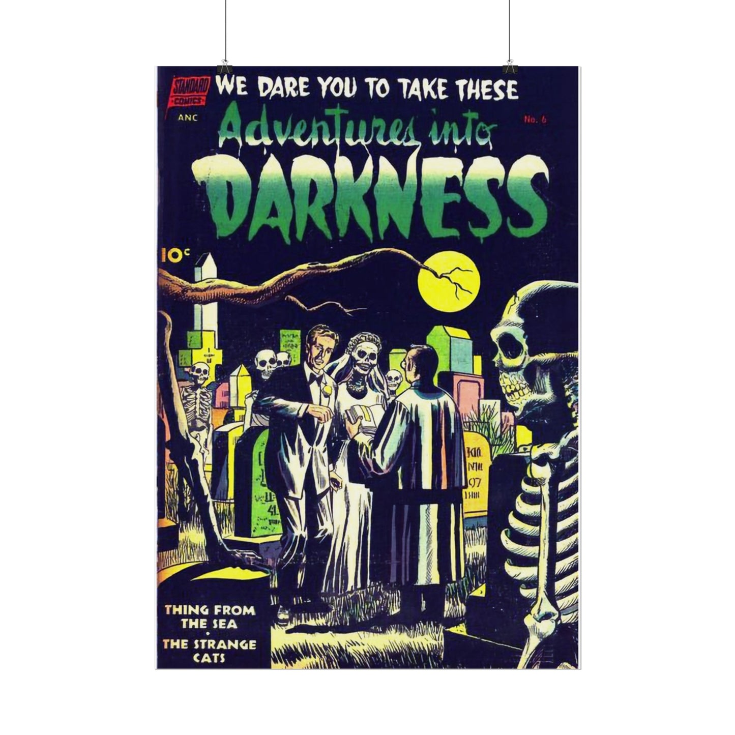 Retro Standard Comics Adventures in Darkness Comic Cover Poster