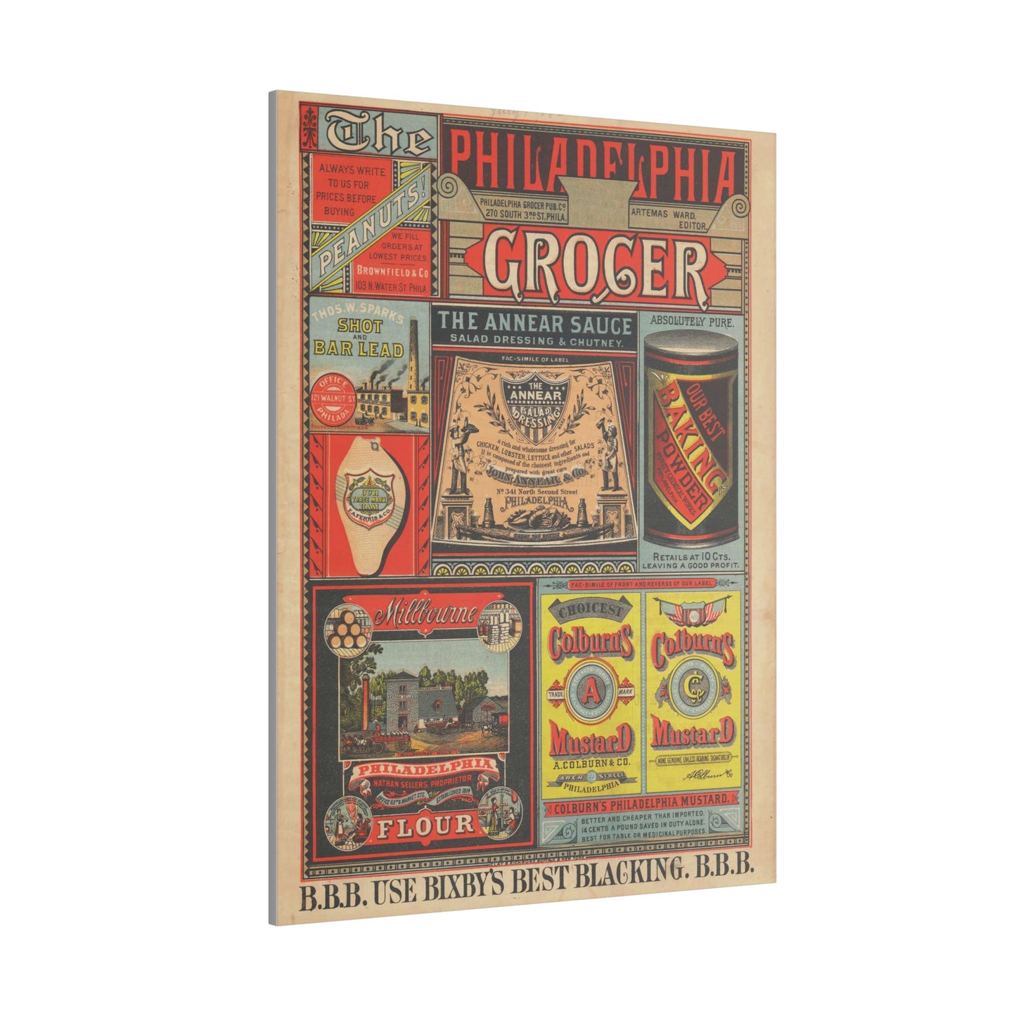 Vintage Grocery Store Canvas Art Print