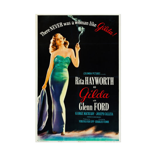 Vintage Hollywood Gilda Film Poster - Retro Glamour Wall Art Print for Movie Buffs