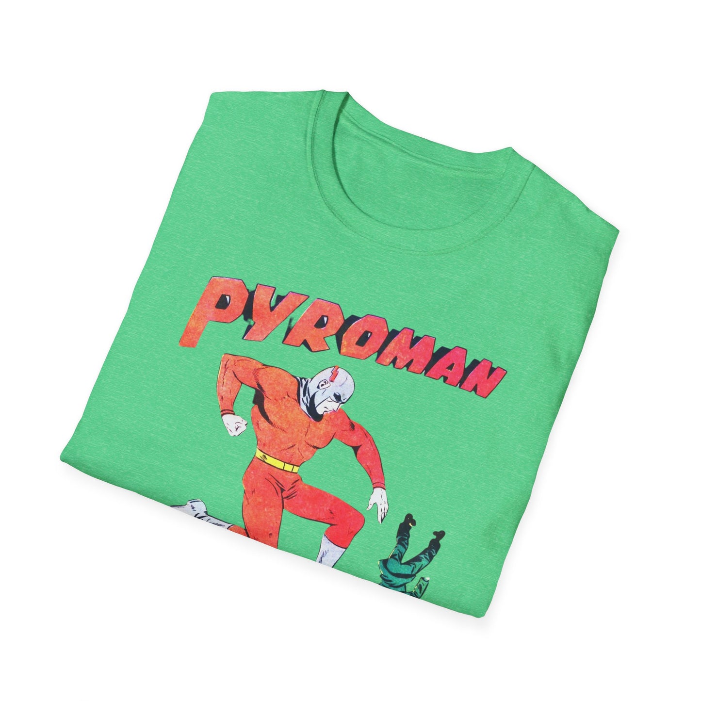 Retro Pyroman Comic Character T-Shirt - 100% Cotton, Classic Fit, Perfect for Comic Fans