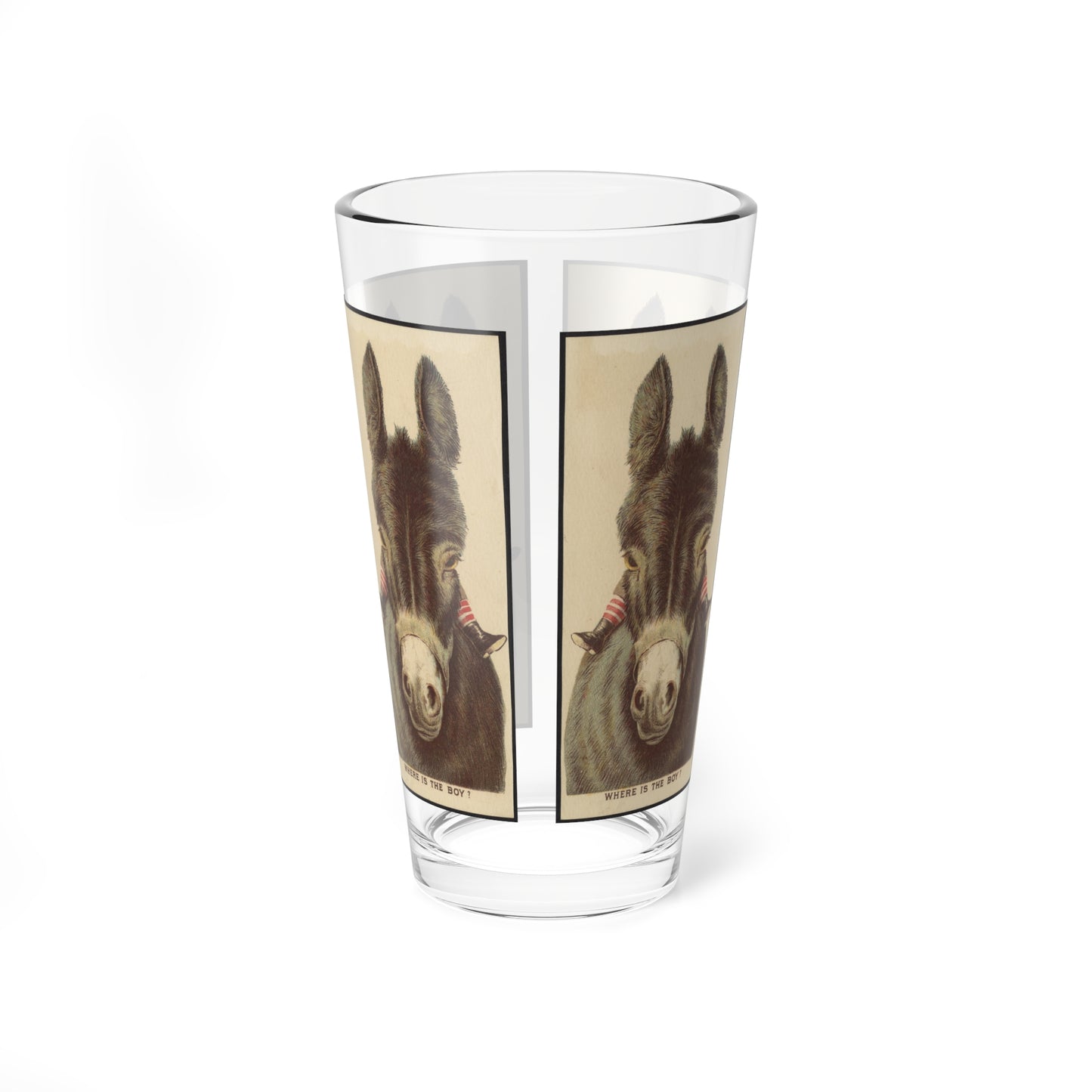 Humorous Donkey-Themed Pint Glass