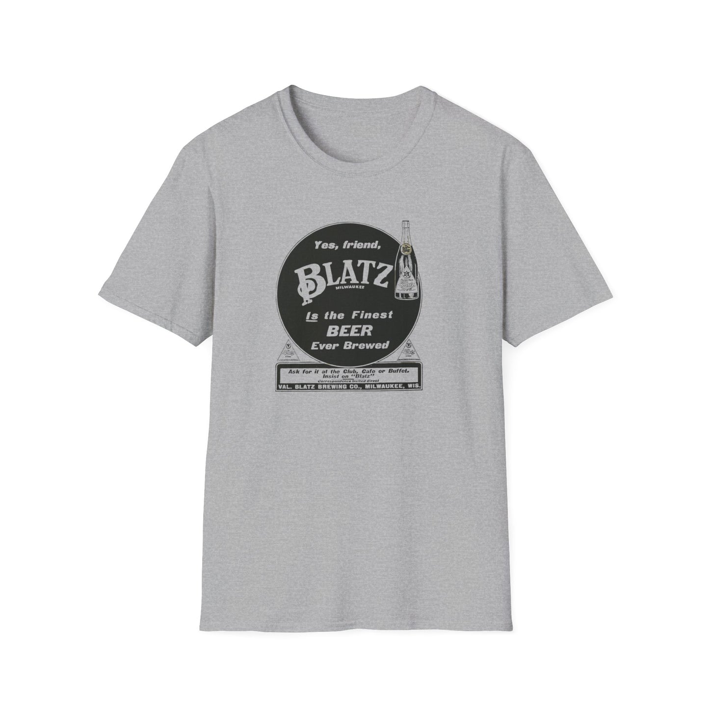 Vintage Blatz Brewing T-Shirt | 100% Cotton Retro Tee for Beer Lovers & Collectors