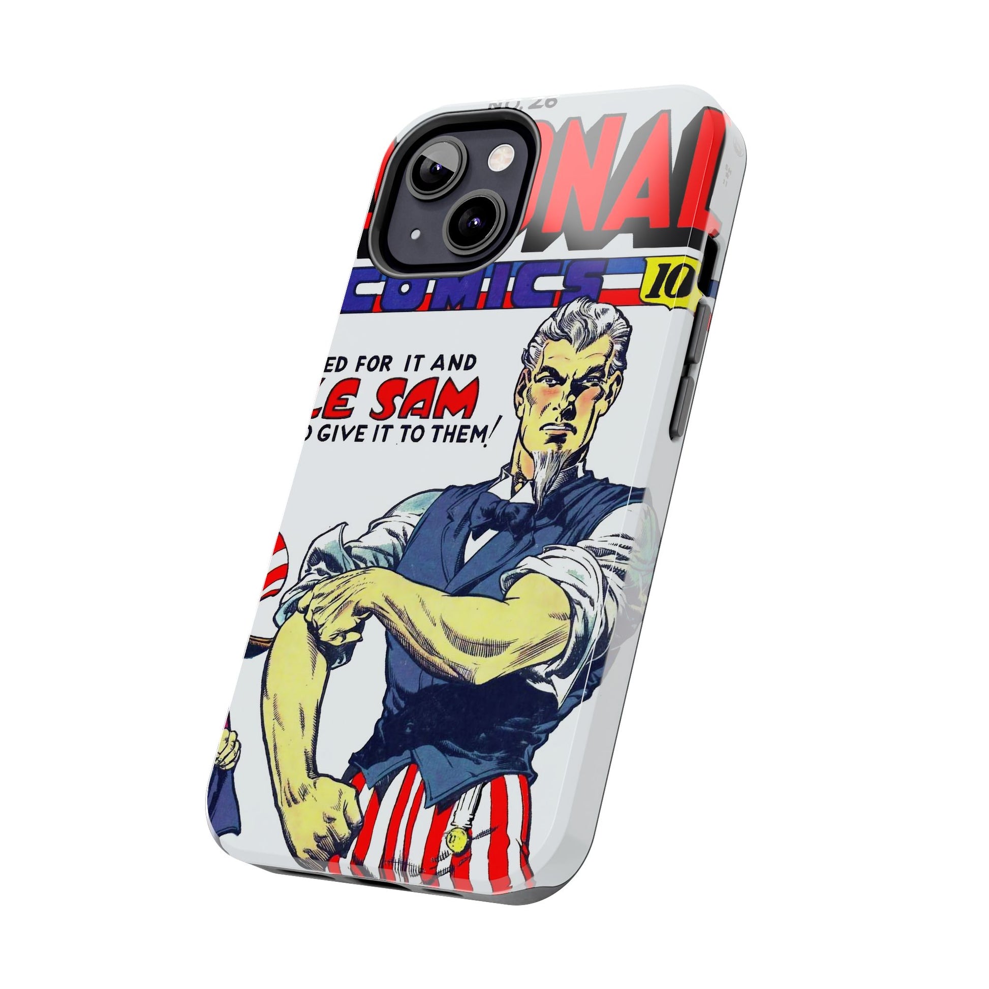 Vintage Comic Art Durable Phone Cases - Old School Male 