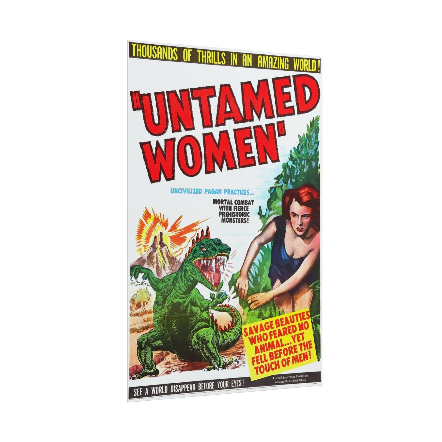 Untamed Women Comic Book Cover Retro Poster