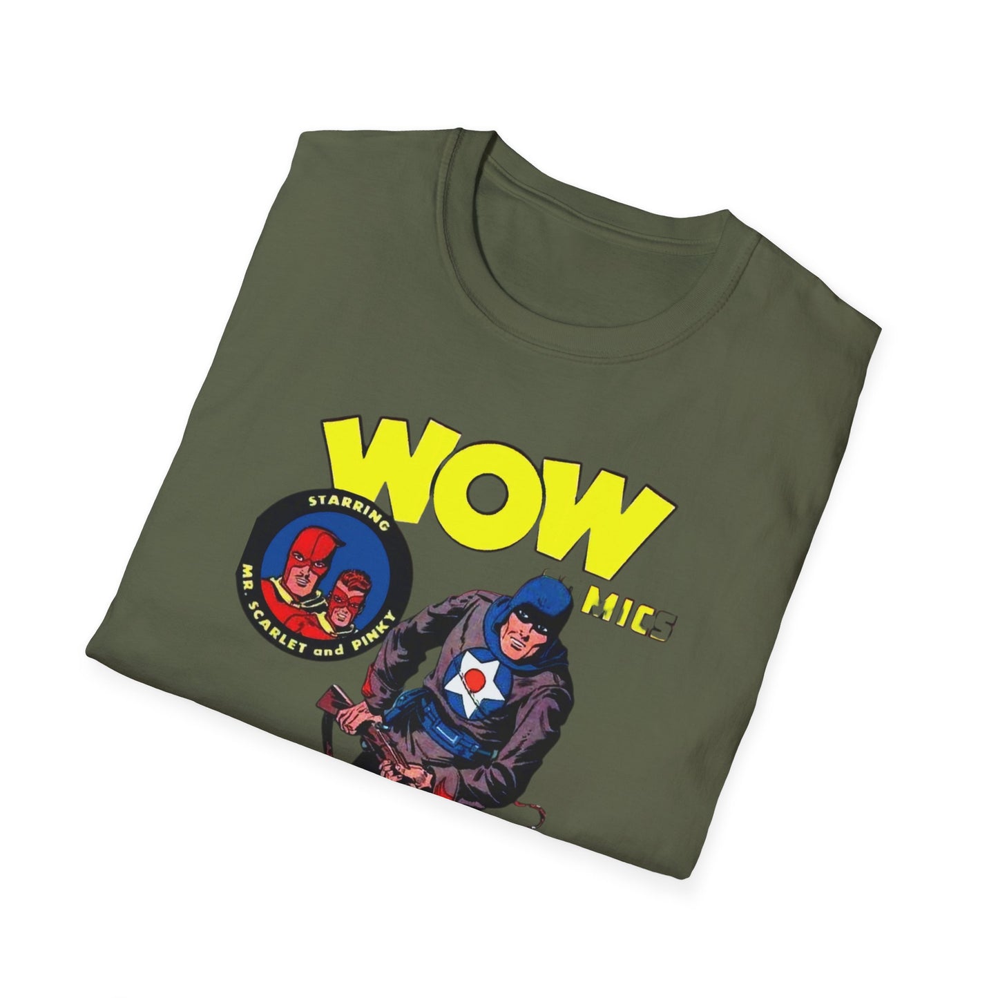 Retro Wow Comics T-Shirt - 100% Cotton, Classic Fit, Perfect for Comic Enthusiasts