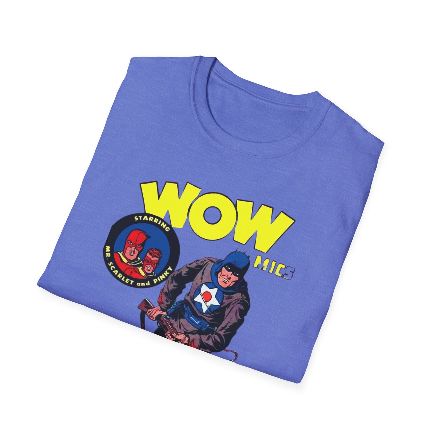 Retro Wow Comics T-Shirt - 100% Cotton, Classic Fit, Perfect for Comic Enthusiasts