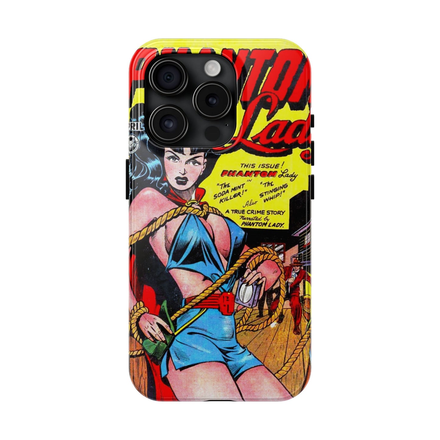 Vintage Phantom Lady Comic Book Phone Cover - Old School Male 