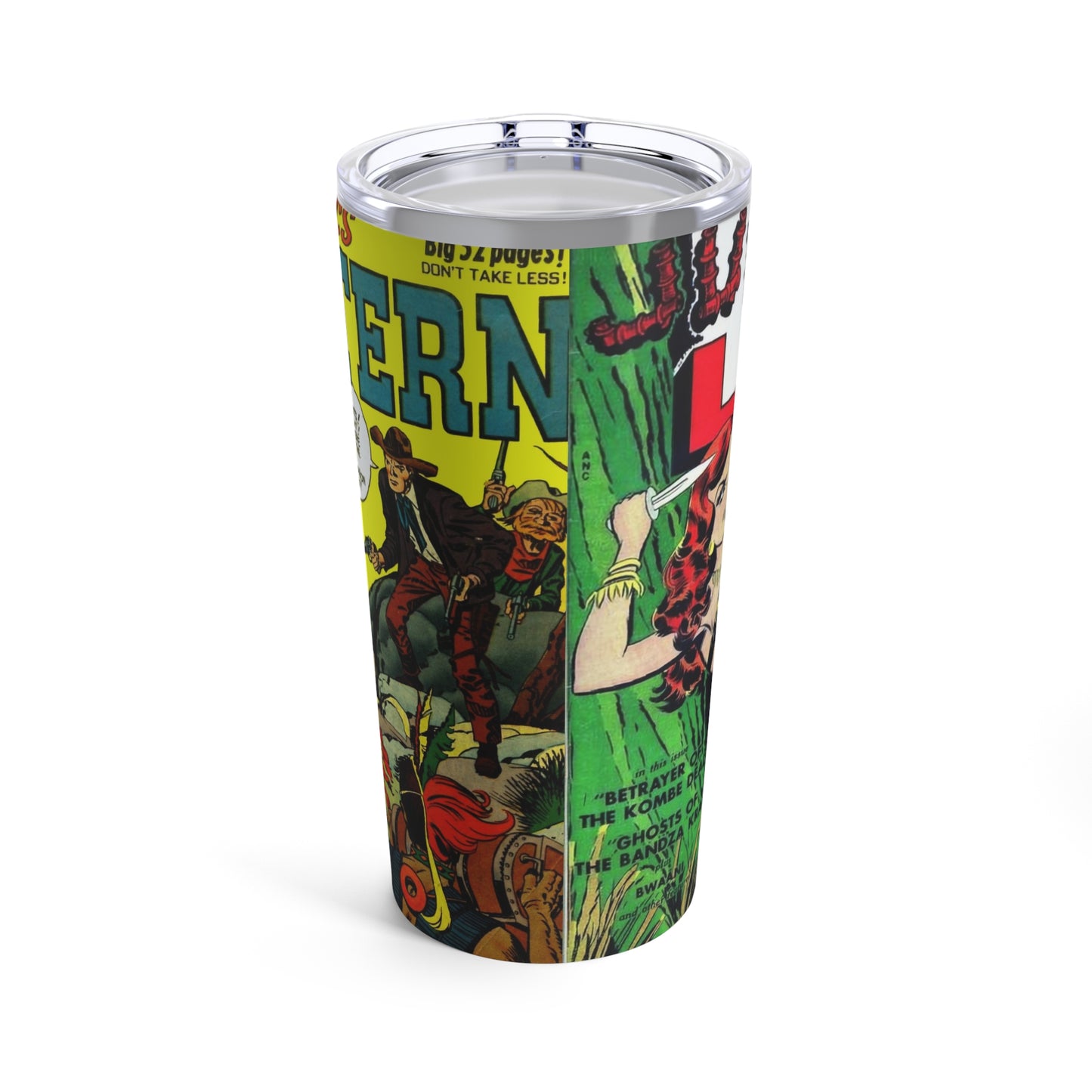 Retro Comic Book Cover Drink Tumbler - Old School Male 