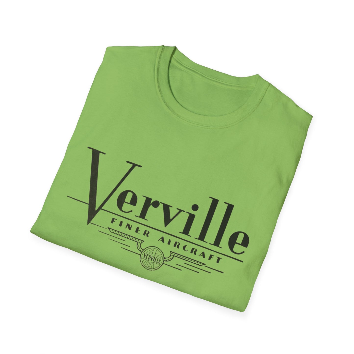 Soar In Style: Vintage Verville Aircraft Logo Tee For Aviation Aficionados