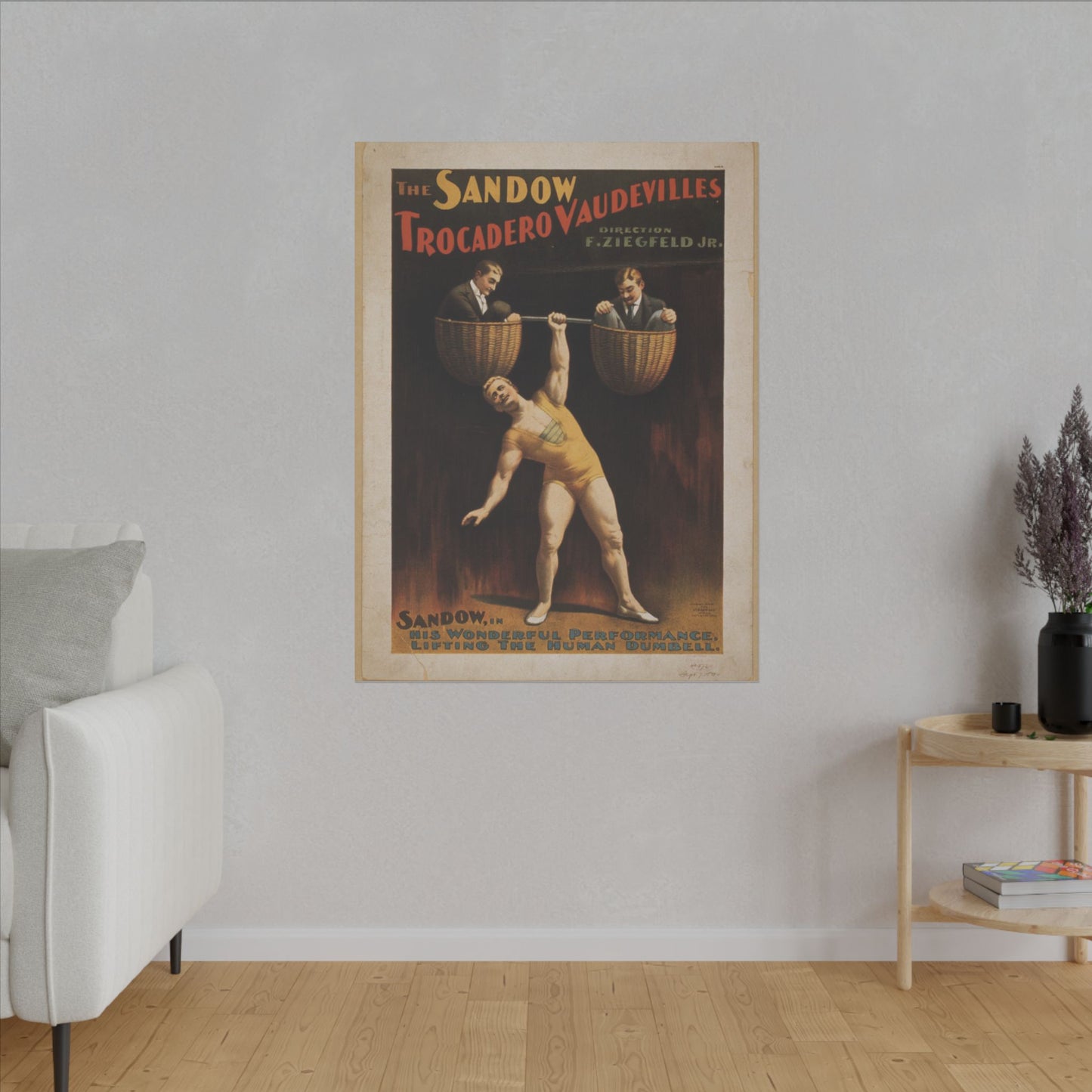 Retro Strongman Canvas Wall Art