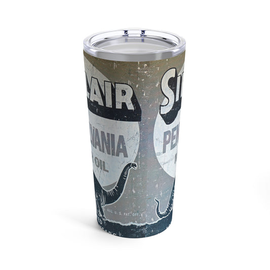 Retro Sinclair Gas Station Travel Tumbler 20oz - Old School Male 