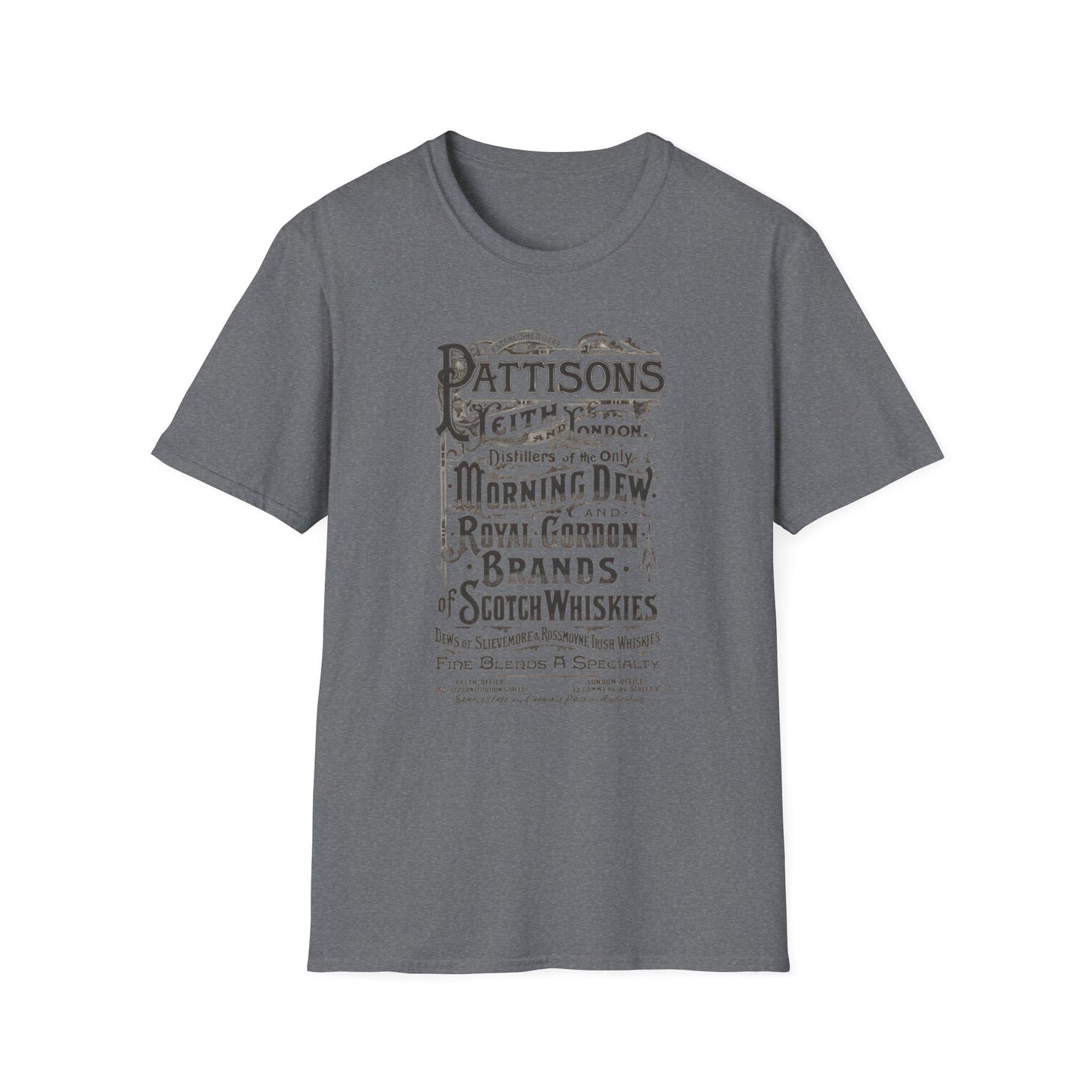 Pattison's Whiskey Graphic T-Shirt - Unisex Vintage Style Tee for Whiskey Lovers