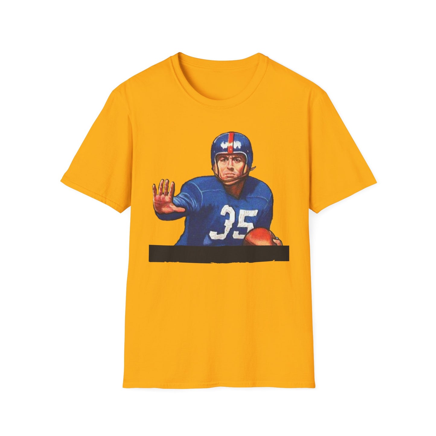 Retro Gene Roberts Football Star Unisex Softstyle Tee - Old School Male 