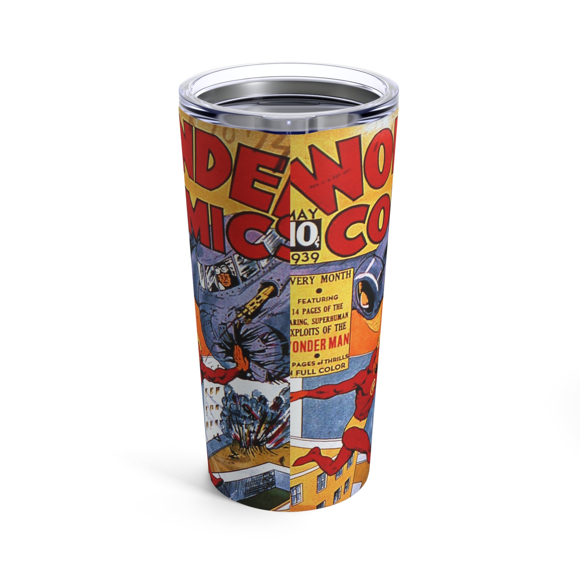 Vintage Wonder Comics 20oz Insulated Tumbler - Old School Male 