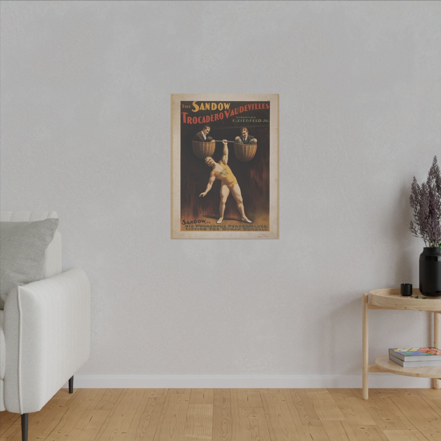 Retro Strongman Canvas Wall Art