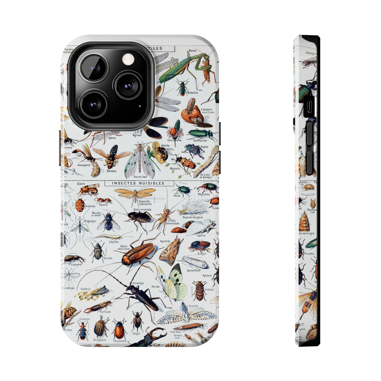 Insect-Themed Impact-Resistant Phone Cases - Old School Male 