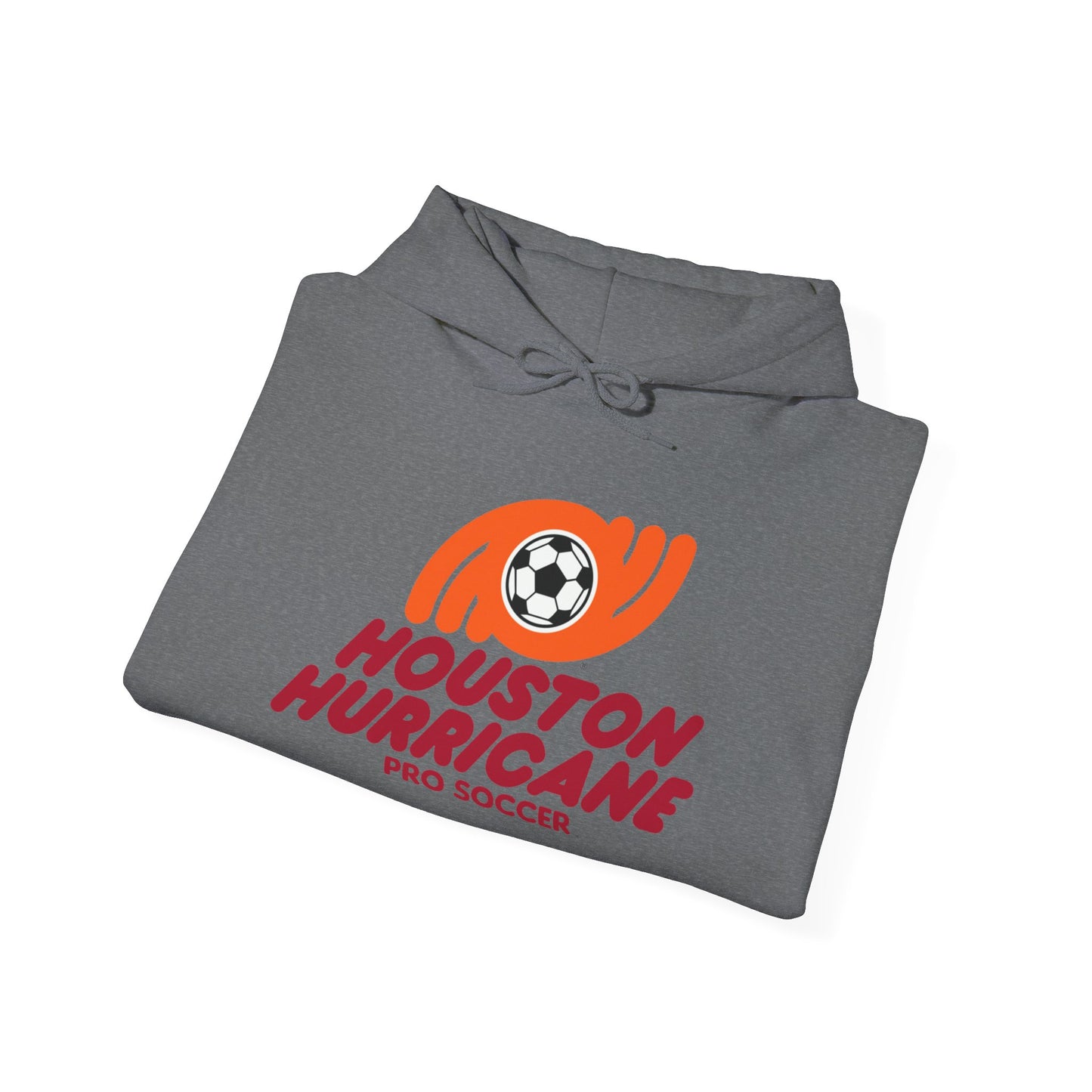 Houston Hurricane Soccer Hoodie - Unisex, Cozy Cotton-Poly Blend, Adjustable Hood, Pouch Pocket