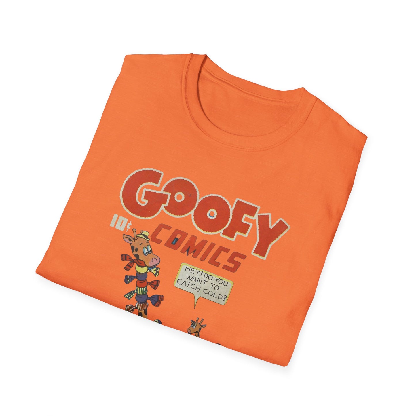 Retro Goofy Comics Giraffe T-Shirt | Unique Comic Book T-Shirts for Quirky Style