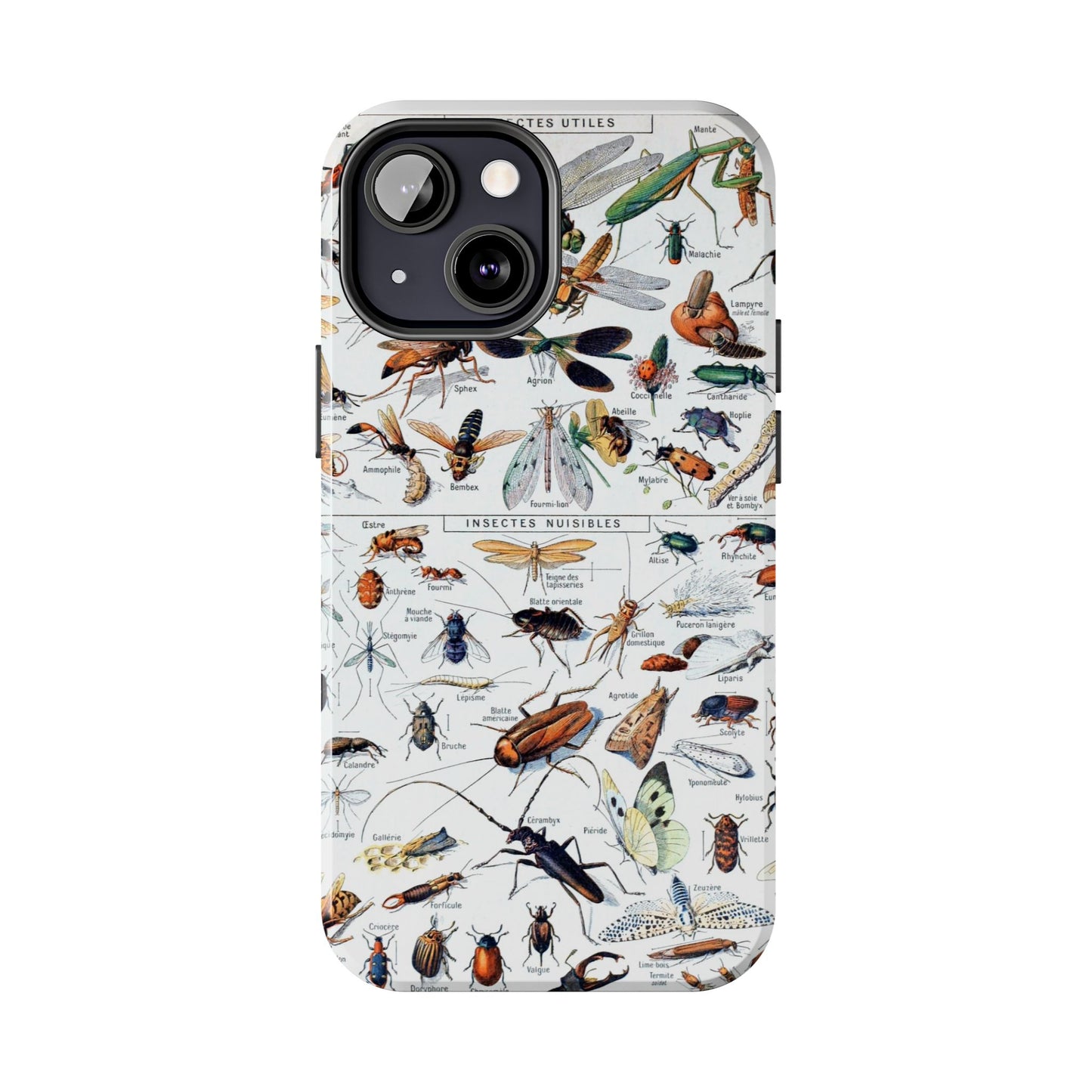 Insect-Themed Impact-Resistant Phone Cases - Old School Male 