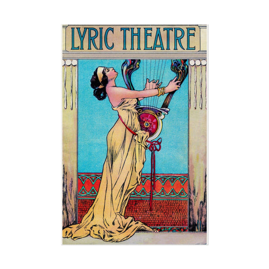 Vintage Lyric Theater Rolled Posters, Retro Music Room Decor, Wall Art Prints, Music Enthusiast Gift, Song Lyrics Decoration, Home Office - Old School Male 