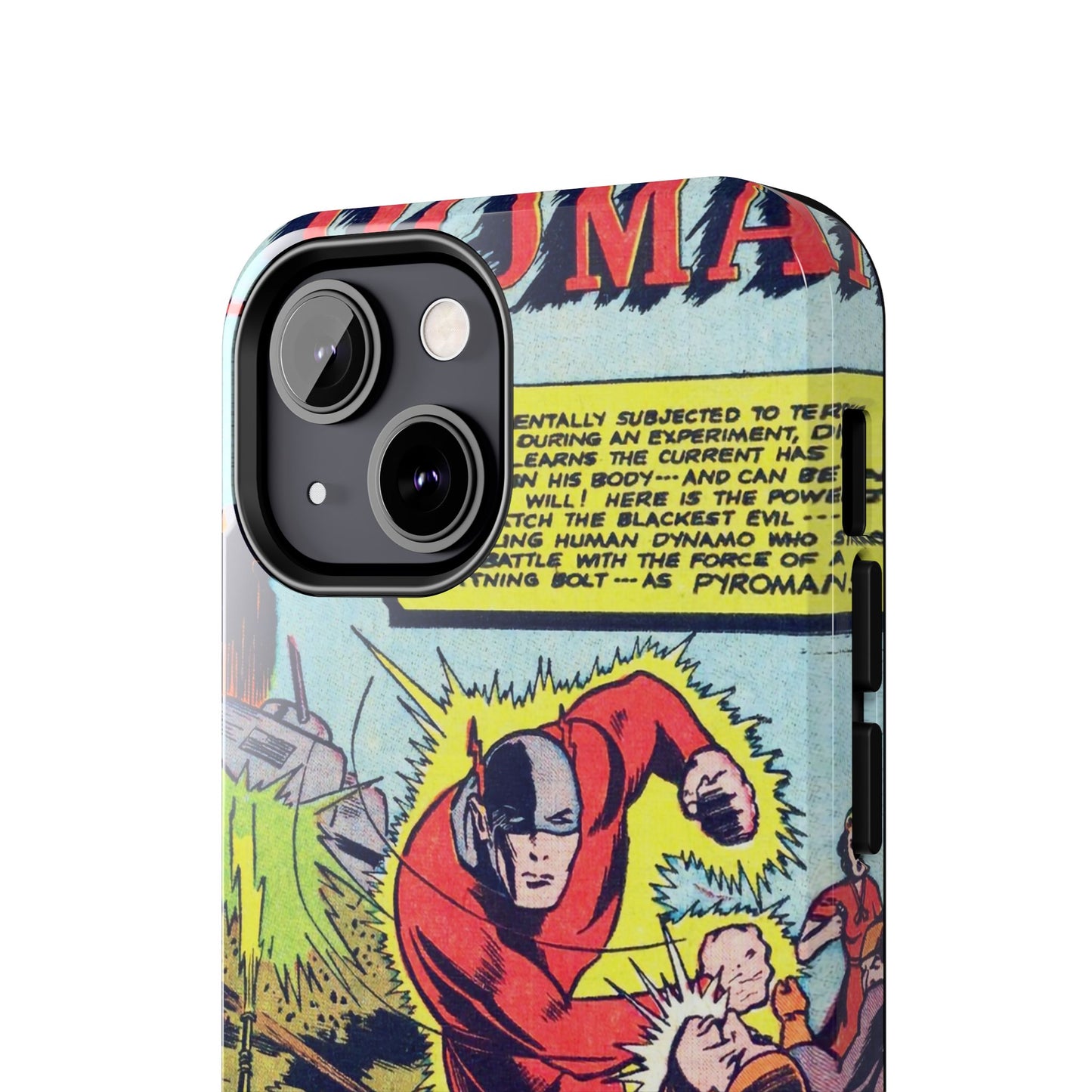 Vintage Pyroman Comic Page Durable Phone Cases - Old School Male 