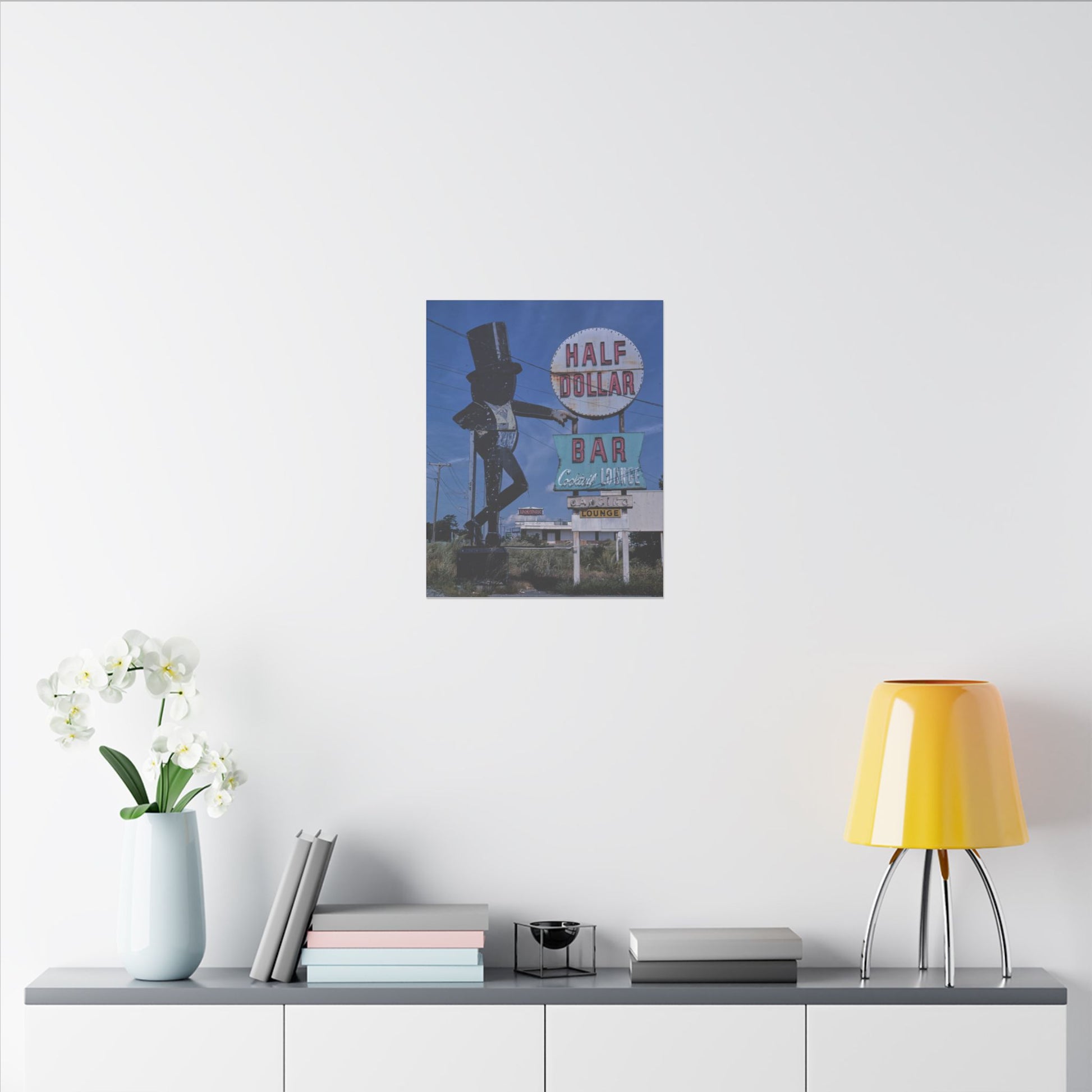 Retro Abandoned Half Dollar Bar Canvas Print - Old School Male 