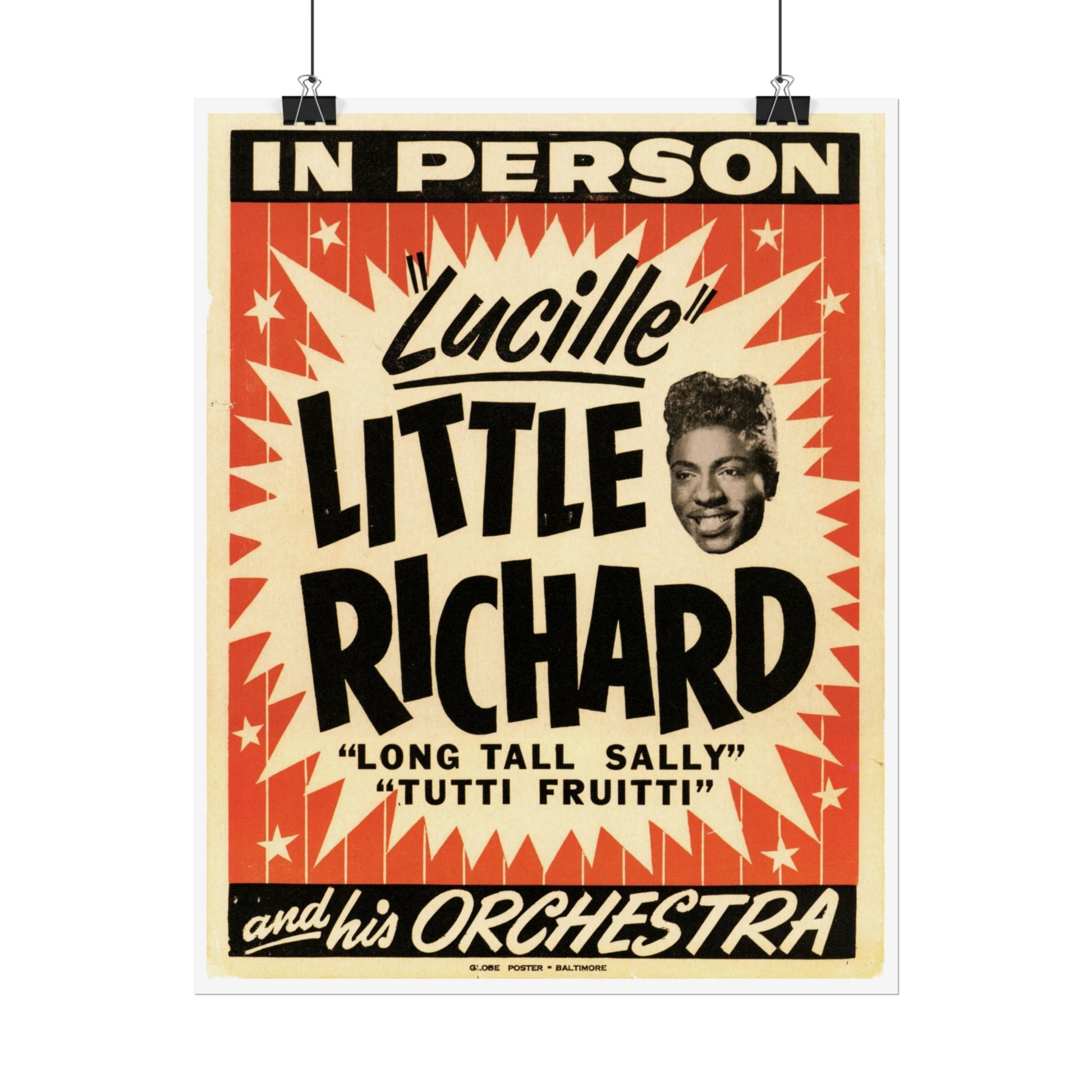 Retro Little Richard Concert Poster Poster Print - Old School Male 