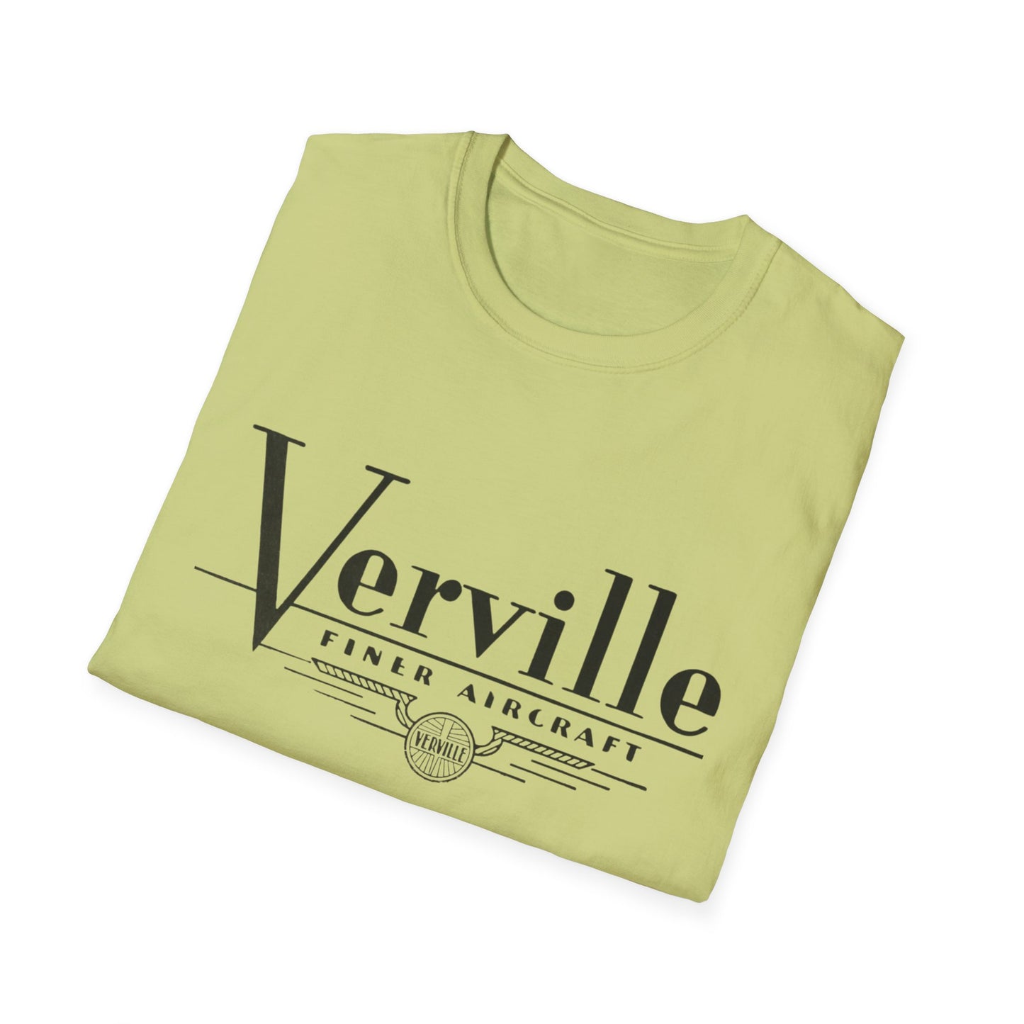 Soar In Style: Vintage Verville Aircraft Logo Tee For Aviation Aficionados